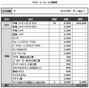 230116_OHRA senior_1st/2ndサッカー見積書