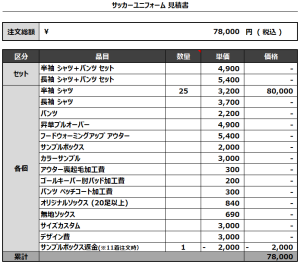 230220 _TOYOKAWA EMPEROR_(GK)サッカー見積書