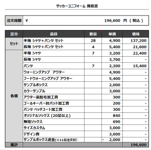 230712_KUMAMOTO FC 1ST_2ND_3RD_4TH_サッカー追加見積書