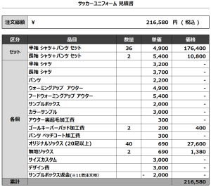 240419_CLUB GROEI_1st/2nd/GK 1st/GK 2ndサッカー見積書