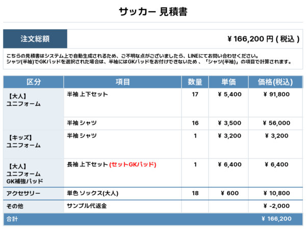 250509_AKITA LIBERTAS_1st/2nd/GKサッカー見積書