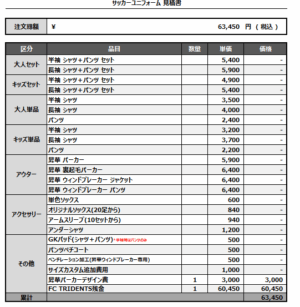 250610_FC TRIDENTS_FP1st追加/FP2nd/GK2nd/昇華パーカー_サッカー残金見積書