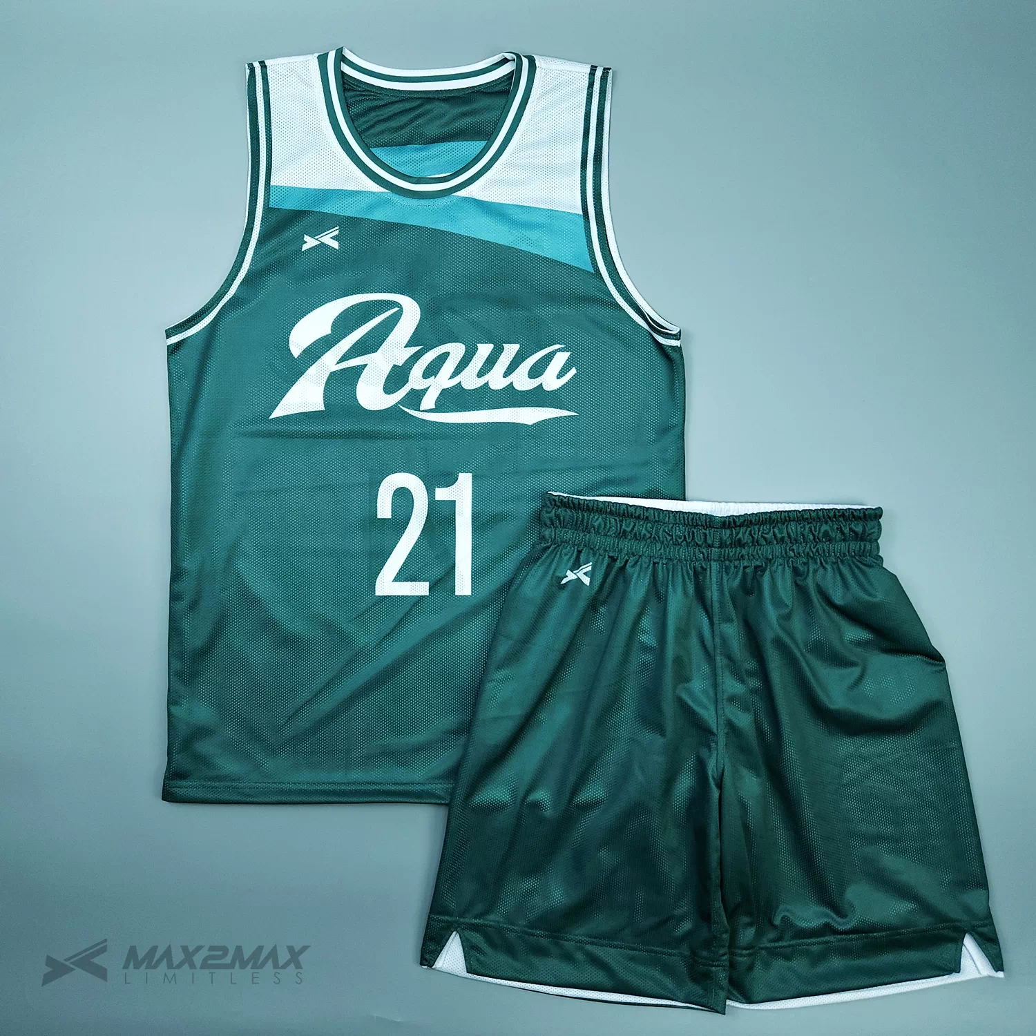 バスケ ユニフォーム AQUA_Reversible_1st