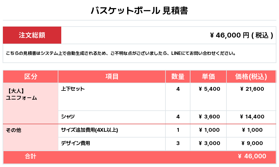 ゆうゆ様 お見積もり 260807_HALCYONS_ユニフォーム1st新規_ユニフォーム2nd新規_